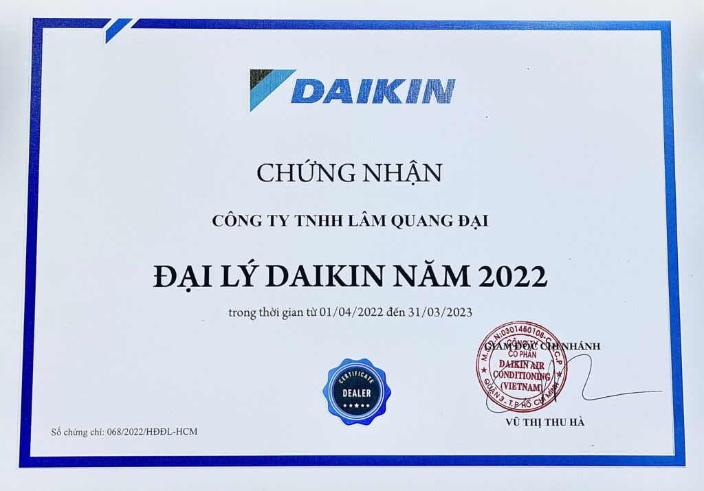 Đại lý daikin 2022
