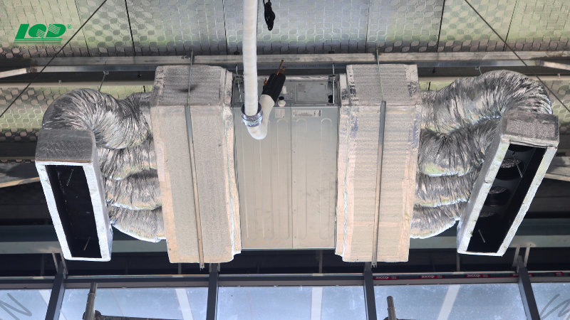 Cấu tạo chi tiết của hệ thống điều hòa âm trần nối ống gió