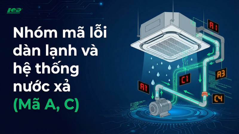 Nhóm mã lỗi dàn lạnh và hệ thống nước xả (Mã A, C)