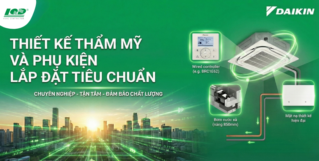 thiết kế thẩm mỹ và Phụ kiện lắp đặt tiêu chuẩn
