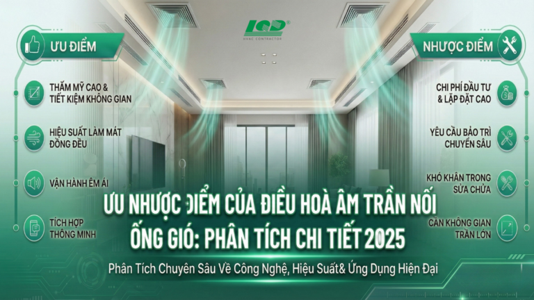 Ưu nhược điểm của điều hòa âm trần nối ống gió