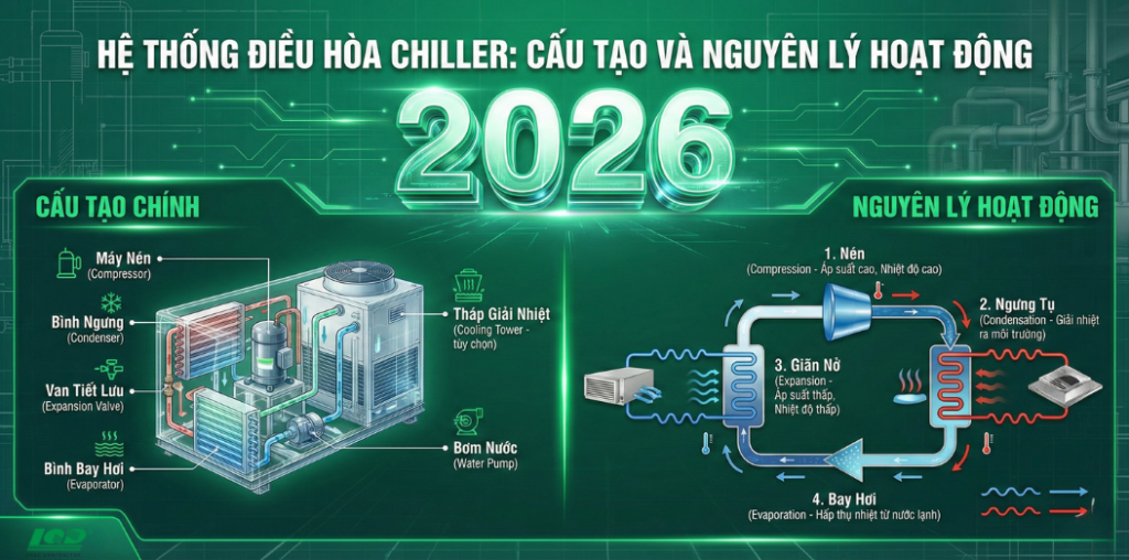 Hệ Thống Điều Hòa Chiller_ Cấu Tạo Và Nguyên Lý Hoạt Động