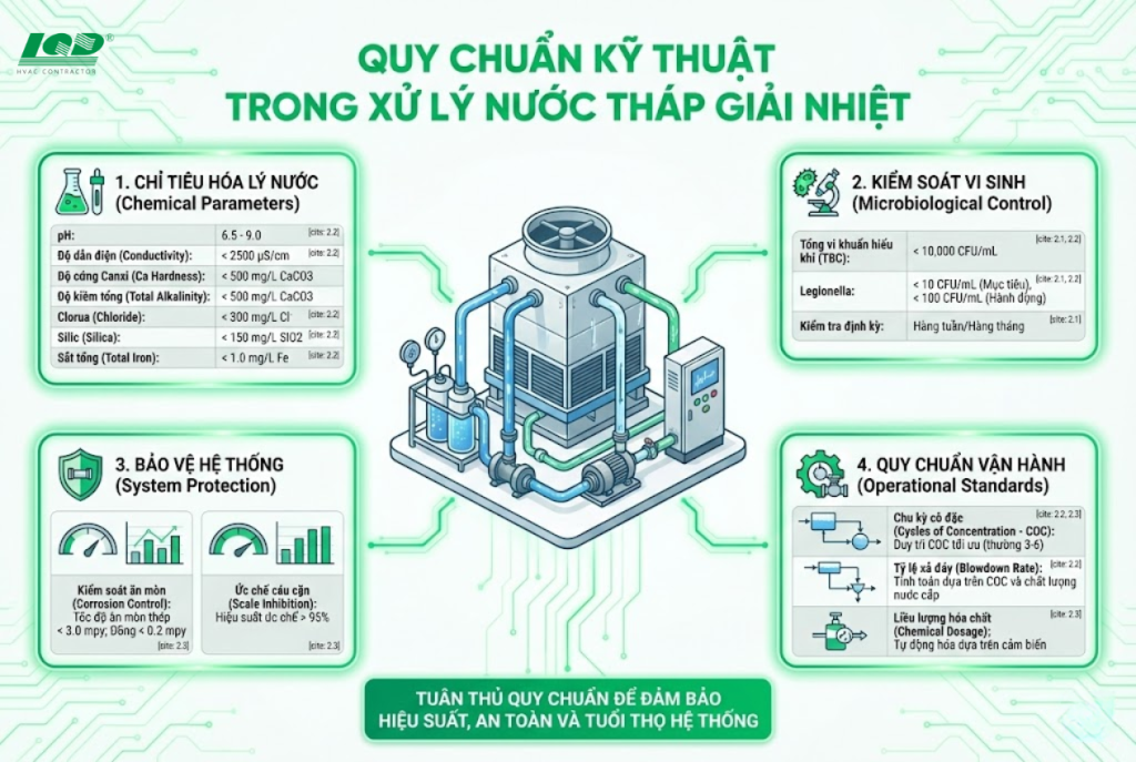 Quy chuẩn kỹ thuật trong xử lý nước tháp giải nhiệt