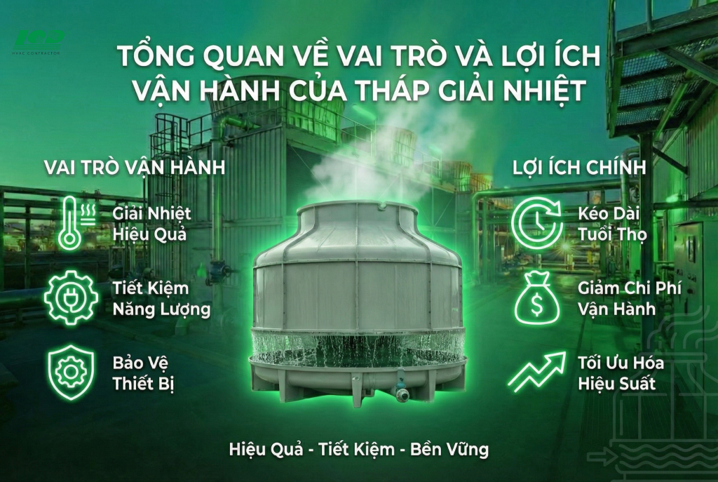 Tổng quan về vai trò và lợi ích vận hành của tháp giải nhiệt