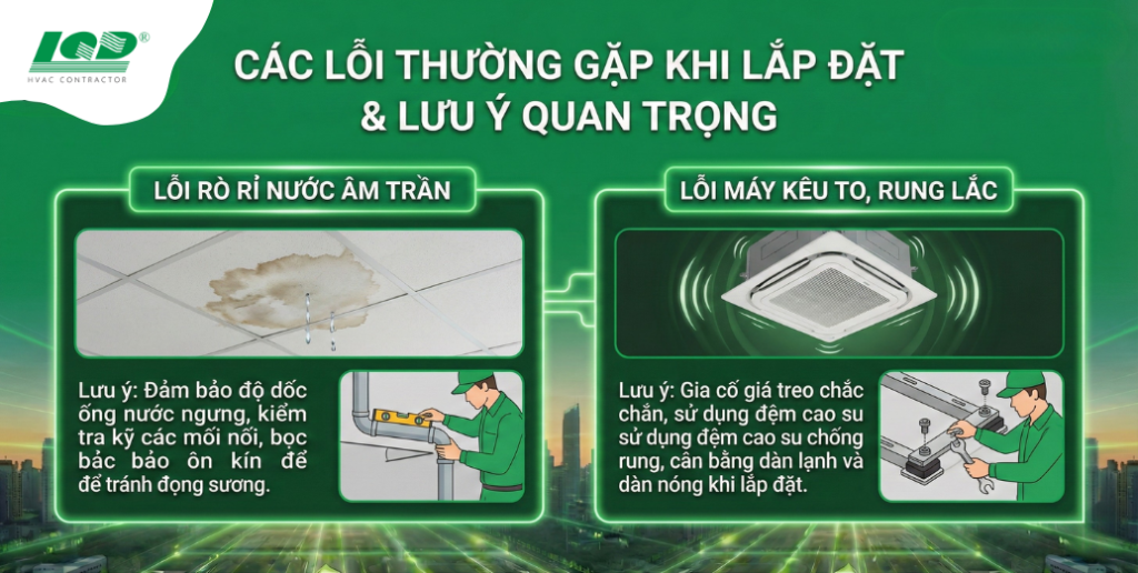 các lỗi thường gặp khi lắp đặt & Lưu ý quan trọng