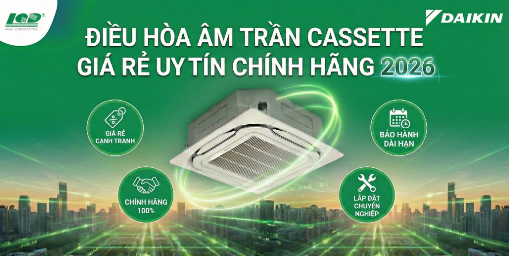 điều Hòa Âm Trần Cassette Giá Rẻ Uy Tín Chính Hãng 2026
