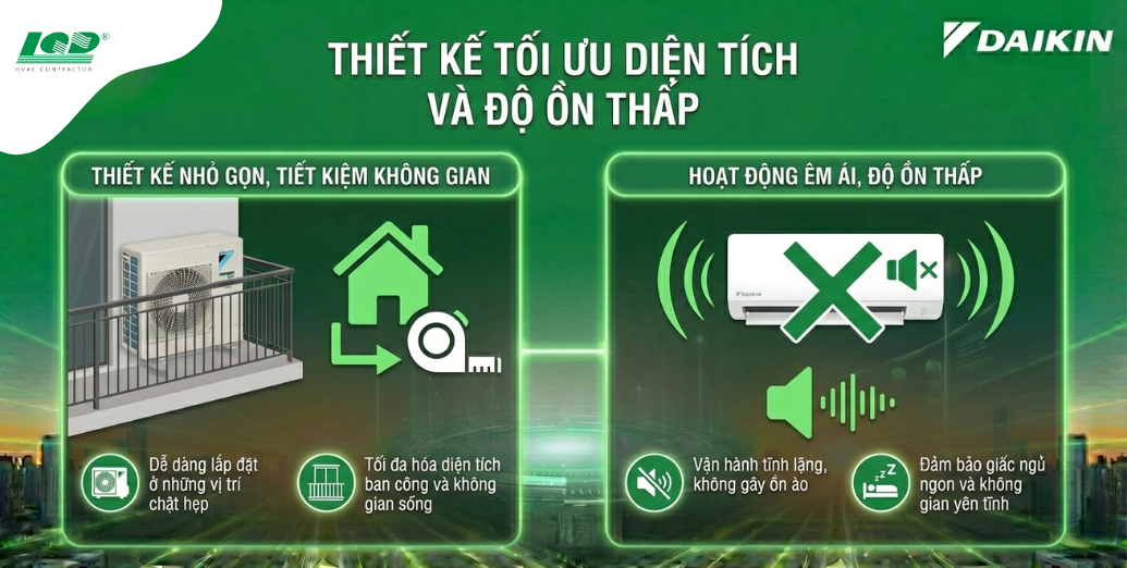 thiết kế tối ưu diện tích và độ ồn thấp