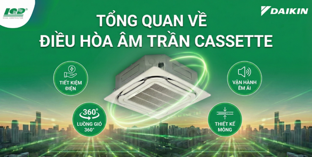 tổng quan về điều hòa âm trần Cassette