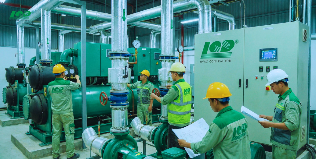 Quy trình làm lạnh điều hòa công nghiệp
